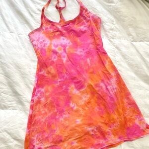 Outdoor Voices Pink and Orange Tie-Dye Dress